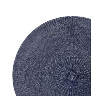 Lugar Americano Redondo Crochet Azul Marinho